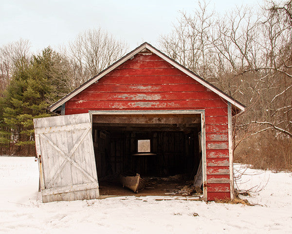 The Canoe in the Barn / Photography Print