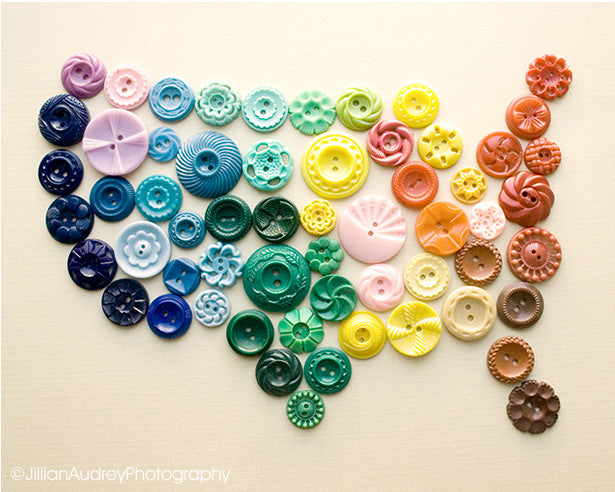 USA Buttons / Photography Print USA Buttons / Photography Print