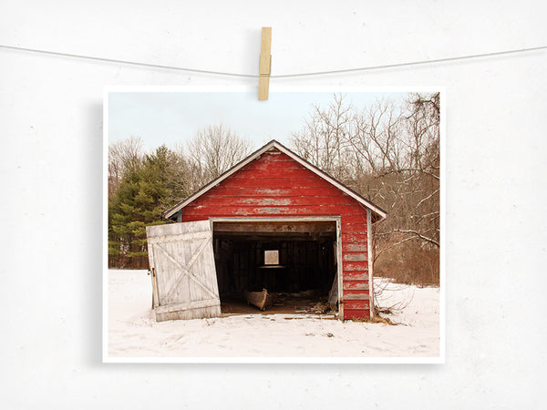 The Canoe in the Barn / Photography Print