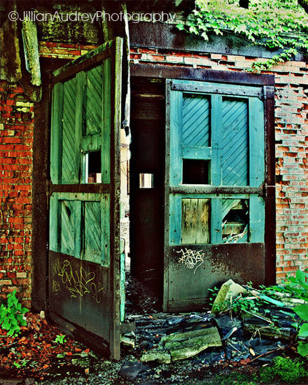 Blue Doors at the Buffalo Central Train Terminal / Photography Print
